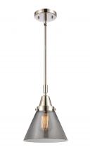  447-1S-PN-G43-LED - Cone - 1 Light - 8 inch - Polished Nickel - Mini Pendant