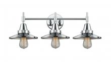  447-3W-PC-M7-PC-LED - Railroad - 3 Light - 26 inch - Polished Chrome - Bath Vanity Light