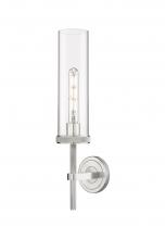  471-1W-SN-G471-12CL - Lincoln - 1 Light - 5 inch - Satin Nickel - Sconce