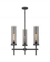  471-3CR-WZ-G471-12SM - Lincoln - 3 Light - 21 inch - Weathered Zinc - Pendant