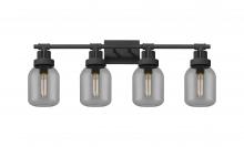  472-4W-TBK-G472-6SM - Somers - 4 Light - 33 inch - Textured Black - Bath Vanity Light