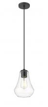  490-1P-BK-G572-7-LED - Fairfield - 1 Light - 7 inch - Matte Black - Cord hung - Mini Pendant