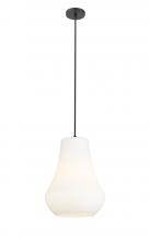  491-1P-BK-G571-12 - Fairfield - 1 Light - 12 inch - Matte Black - Cord hung - Mini Pendant