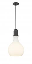  492-1S-BK-G581-12-LED - Amherst - 1 Light - 12 inch - Matte Black - Stem hung - Mini Pendant