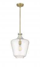  493-1S-BB-G504-12 - Norwalk - 1 Light - 12 inch - Brushed Brass - Stem hung - Mini Pendant