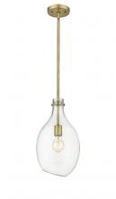  493-1S-BB-G552-9 - Norwalk - 1 Light - 9 inch - Brushed Brass - Stem hung - Mini Pendant