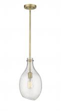  493-1S-BB-G554-9 - Norwalk - 1 Light - 9 inch - Brushed Brass - Stem hung - Mini Pendant