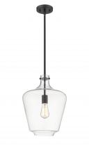  493-1S-BK-G502-12 - Norwalk - 1 Light - 12 inch - Matte Black - Stem hung - Mini Pendant