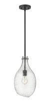  493-1S-BK-G554-9 - Norwalk - 1 Light - 9 inch - Matte Black - Stem hung - Mini Pendant