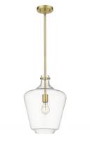  493-1S-SG-G502-12 - Norwalk - 1 Light - 12 inch - Satin Gold - Stem hung - Mini Pendant