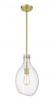  493-1S-SG-G552-9 - Norwalk - 1 Light - 9 inch - Satin Gold - Stem hung - Mini Pendant