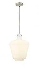  493-1S-SN-G501-12 - Norwalk - 1 Light - 12 inch - Brushed Satin Nickel - Stem hung - Mini Pendant