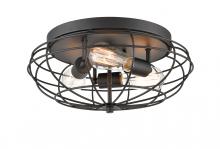  510-3C-BK-LED - Providence - 3 Light - 15 inch - Matte Black - Flush Mount