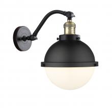 Innovations Lighting 515-1W-BAB-HFS-81-BK-LED - Hampden - 1 Light - 9 inch - Black Antique Brass - Adjustable Sconce