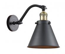  515-1W-BAB-M13-BK - Appalachian - 1 Light - 8 inch - Black Antique Brass - Sconce