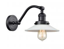  515-1W-BK-G1 - Halophane - 1 Light - 9 inch - Matte Black - Sconce