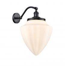  515-1W-BK-G661-12 - Bullet - 1 Light - 12 inch - Matte Black - Sconce