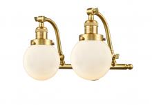  515-2W-SG-G201-6 - Beacon - 2 Light - 16 inch - Satin Gold - Bath Vanity Light