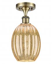 Innovations Lighting 516-1C-AB-G459-6ME - Preston Bulb - 1 Light - 6 inch - Antique Brass - Semi-Flush Mount