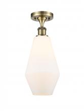  516-1C-AB-G651-7-LED - Cindyrella - 1 Light - 7 inch - Antique Brass - Semi-Flush Mount