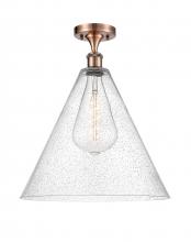  516-1C-AC-GBC-164 - Berkshire - 1 Light - 16 inch - Antique Copper - Semi-Flush Mount