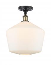  516-1C-BAB-G651-12 - Cindyrella - 1 Light - 12 inch - Black Antique Brass - Semi-Flush Mount