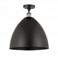  516-1C-BAB-MBD-16-BK - Bristol - 1 Light - 16 inch - Black Antique Brass - Semi-Flush Mount