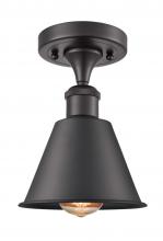  516-1C-BK-M8 - Smithfield - 1 Light - 7 inch - Matte Black - Semi-Flush Mount