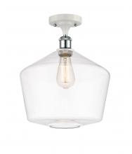  516-1C-WPC-G652-12 - Cindyrella - 1 Light - 12 inch - White Polished Chrome - Semi-Flush Mount