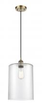  516-1P-AB-G112-L - Cobbleskill - 1 Light - 9 inch - Antique Brass - Cord hung - Mini Pendant