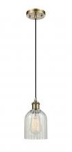  516-1P-AB-G2511 - Caledonia - 1 Light - 5 inch - Antique Brass - Cord hung - Mini Pendant