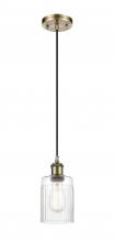  516-1P-AB-G342 - Hadley - 1 Light - 5 inch - Antique Brass - Cord hung - Mini Pendant