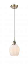  516-1P-AB-G461-6 - Norfolk - 1 Light - 6 inch - Antique Brass - Cord hung - Mini Pendant