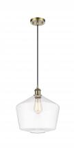  516-1P-AB-G652-12 - Cindyrella - 1 Light - 12 inch - Antique Brass - Cord hung - Mini Pendant