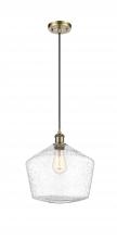  516-1P-AB-G654-12 - Cindyrella - 1 Light - 12 inch - Antique Brass - Cord hung - Mini Pendant