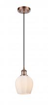  516-1P-AC-G461-6 - Norfolk - 1 Light - 6 inch - Antique Copper - Cord hung - Mini Pendant