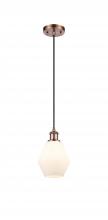  516-1P-AC-G651-6 - Cindyrella - 1 Light - 6 inch - Antique Copper - Cord hung - Mini Pendant