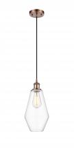  516-1P-AC-G652-7 - Cindyrella - 1 Light - 7 inch - Antique Copper - Cord hung - Mini Pendant