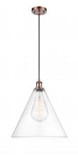  516-1P-AC-GBC-162 - Berkshire - 1 Light - 16 inch - Antique Copper - Cord hung - Pendant