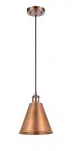  516-1P-AC-MBC-8-AC - Berkshire - 1 Light - 8 inch - Antique Copper - Cord hung - Mini Pendant