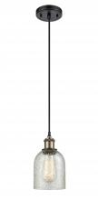  516-1P-BAB-G259 - Caledonia - 1 Light - 5 inch - Black Antique Brass - Cord hung - Mini Pendant