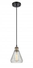  516-1P-BAB-G275 - Conesus - 1 Light - 6 inch - Black Antique Brass - Cord hung - Mini Pendant