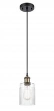  516-1P-BAB-G342 - Hadley - 1 Light - 5 inch - Black Antique Brass - Cord hung - Mini Pendant