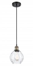  516-1P-BAB-G362 - Waverly - 1 Light - 6 inch - Black Antique Brass - Cord hung - Mini Pendant