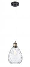  516-1P-BAB-G372 - Waverly - 1 Light - 8 inch - Black Antique Brass - Cord hung - Mini Pendant