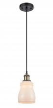  516-1P-BAB-G391-LED - Ellery - 1 Light - 5 inch - Black Antique Brass - Cord hung - Mini Pendant