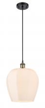  516-1P-BAB-G461-12 - Norfolk - 1 Light - 12 inch - Black Antique Brass - Cord hung - Mini Pendant