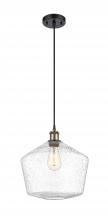  516-1P-BAB-G654-12 - Cindyrella - 1 Light - 12 inch - Black Antique Brass - Cord hung - Mini Pendant