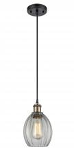  516-1P-BAB-G82 - Eaton - 1 Light - 6 inch - Black Antique Brass - Cord hung - Mini Pendant