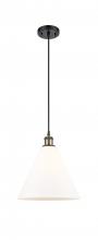  516-1P-BAB-GBC-121 - Berkshire - 1 Light - 12 inch - Black Antique Brass - Cord hung - Mini Pendant